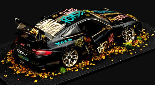 Original Porsche 911 - GT3 RS - Black Sculpture by JJ Adams