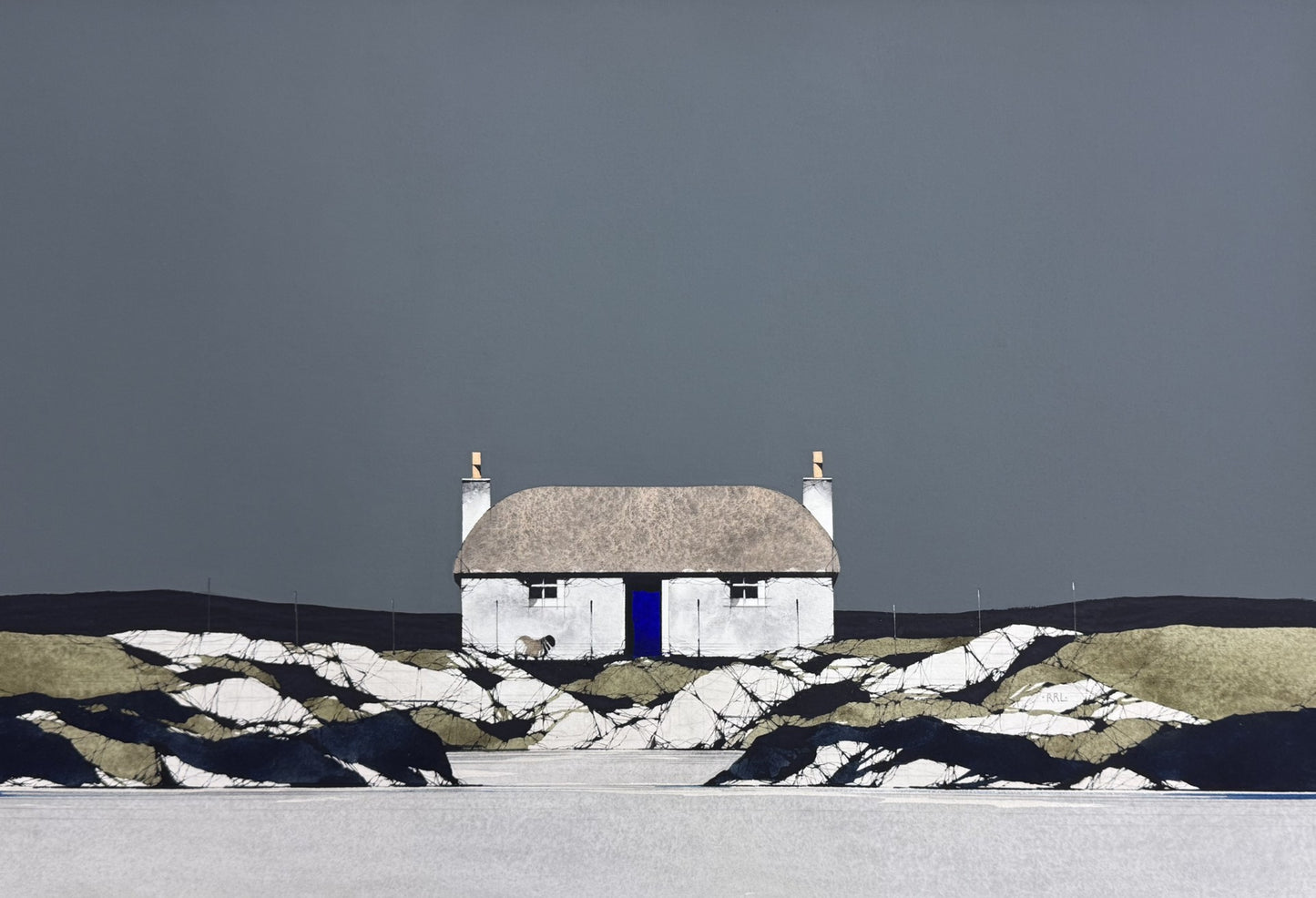 Original Blackhouse on Uist by Ron Lawson