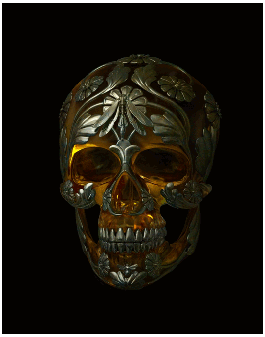 Talisman Skull Golden Nectar Lenticular by Gary James McQueen