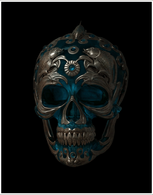 Talisman Skull Water Dragon Lenticular by Gary James McQueen