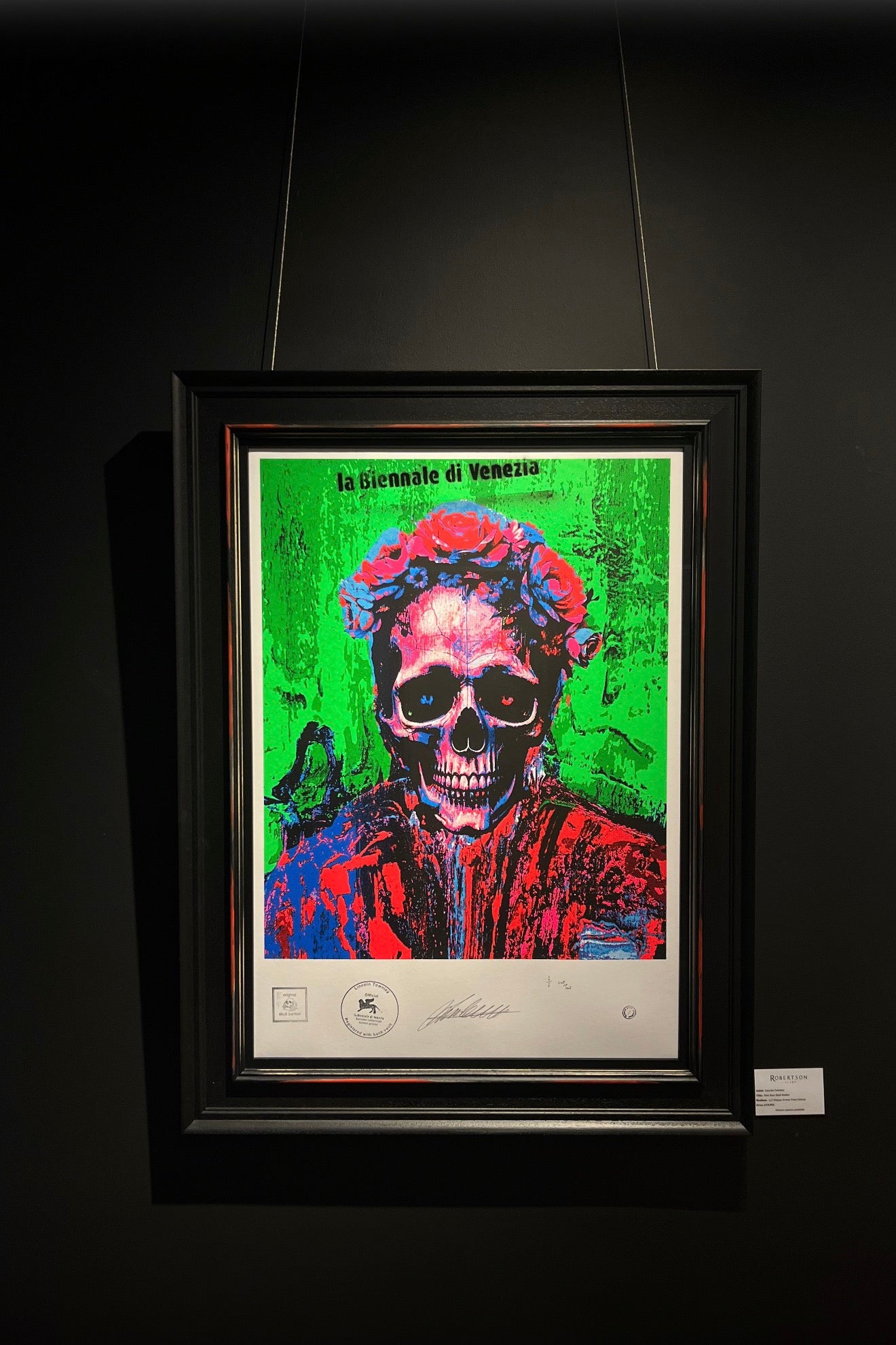 Pink Rose Skull Banker by Lincoln Townley (1/1 unique edition)