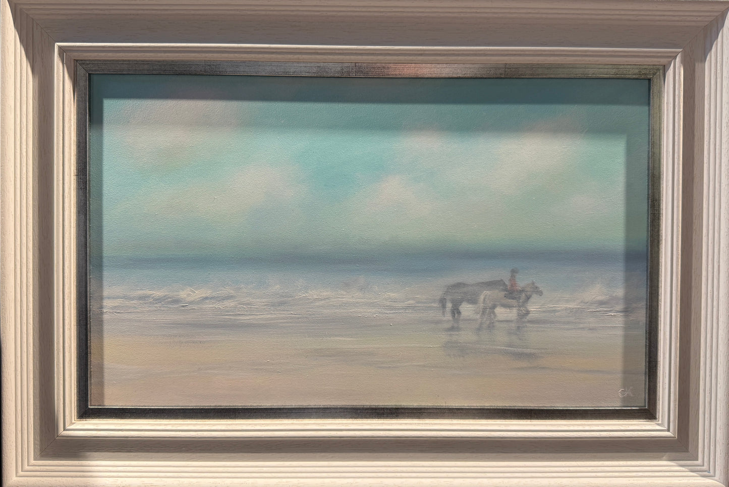 Horses in the Mist, West Sands, St Andrews by gill knight