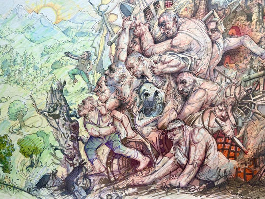 The World Is On Fire (Study) by Peter Howson