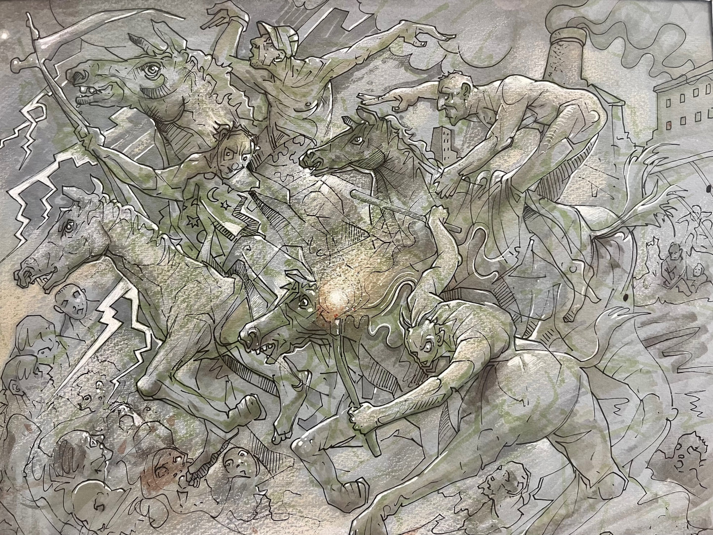 Original Four Horsemen Of The Apocalypse II by Peter Howson