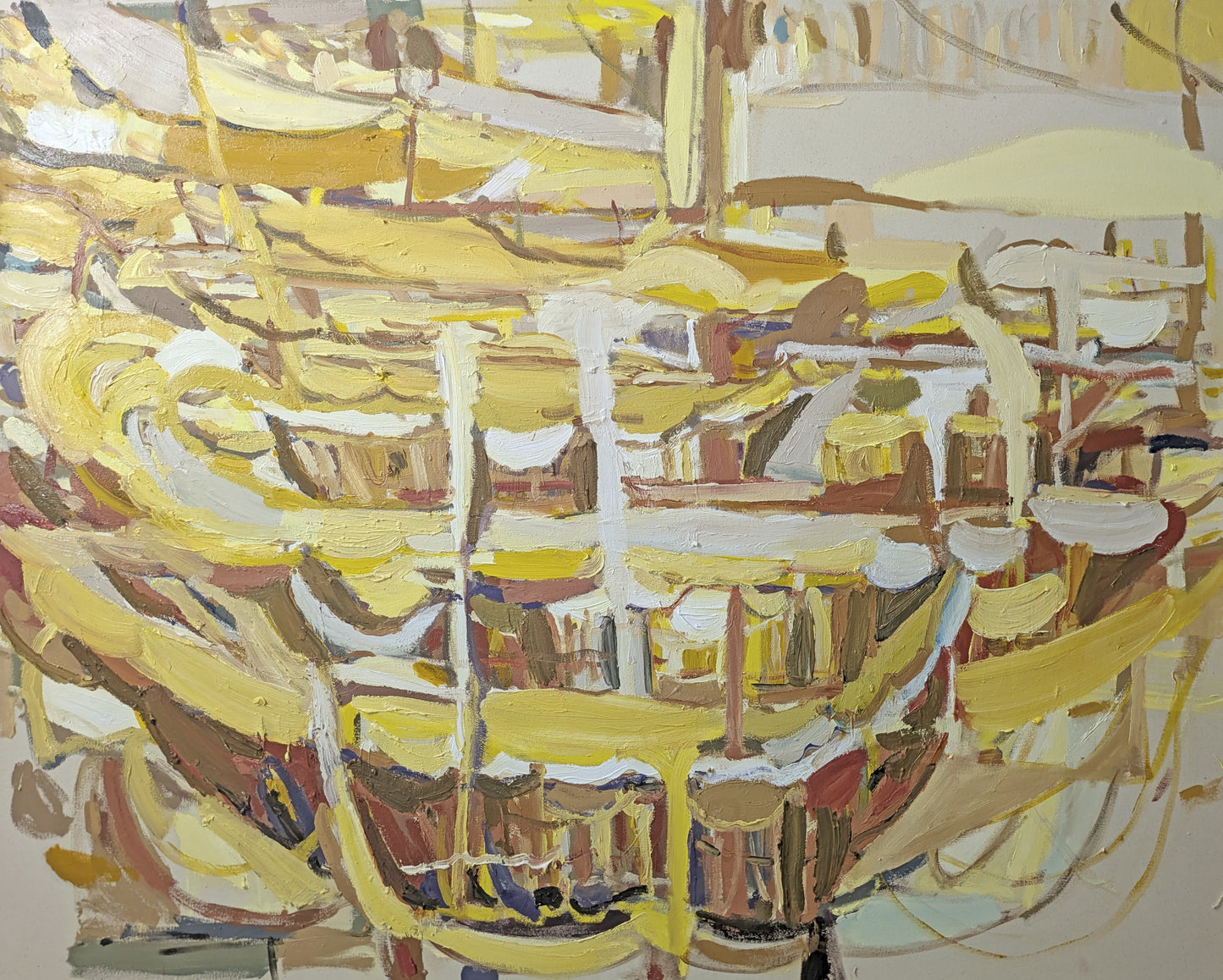 Original Sunrise Finds The City Breathing by April Lannigan