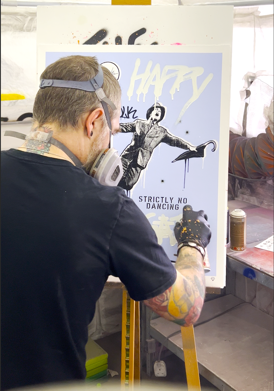 Happy Again (Pink) - Hand Embellished Screen Print by JJ Adams