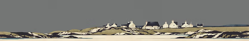 Cottages at Balemartine, Tiree by Ron Lawson