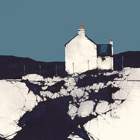Uist Rocks Blue by Ron Lawson