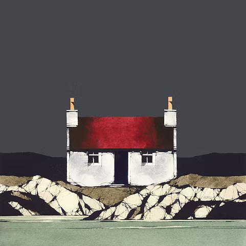 Thunder Sky & Red Roof by Ron Lawson