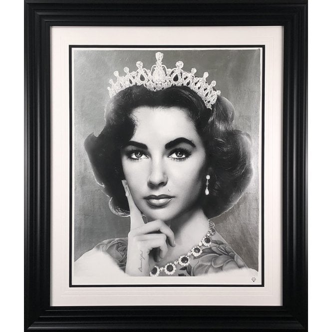 Elizabeth Taylor (Black and White) Paltinum by JJ Adams