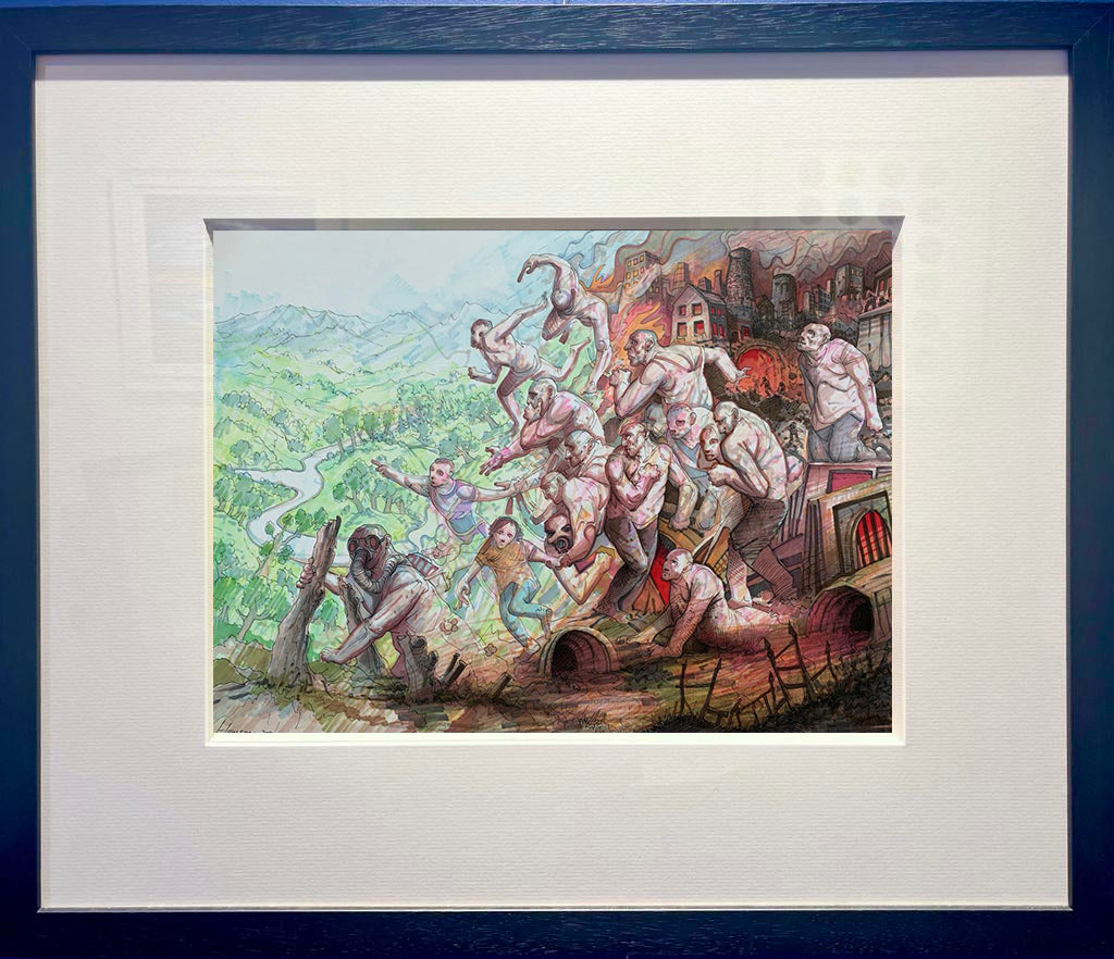 Original The World Is On Fire II (Study) by Peter Howson