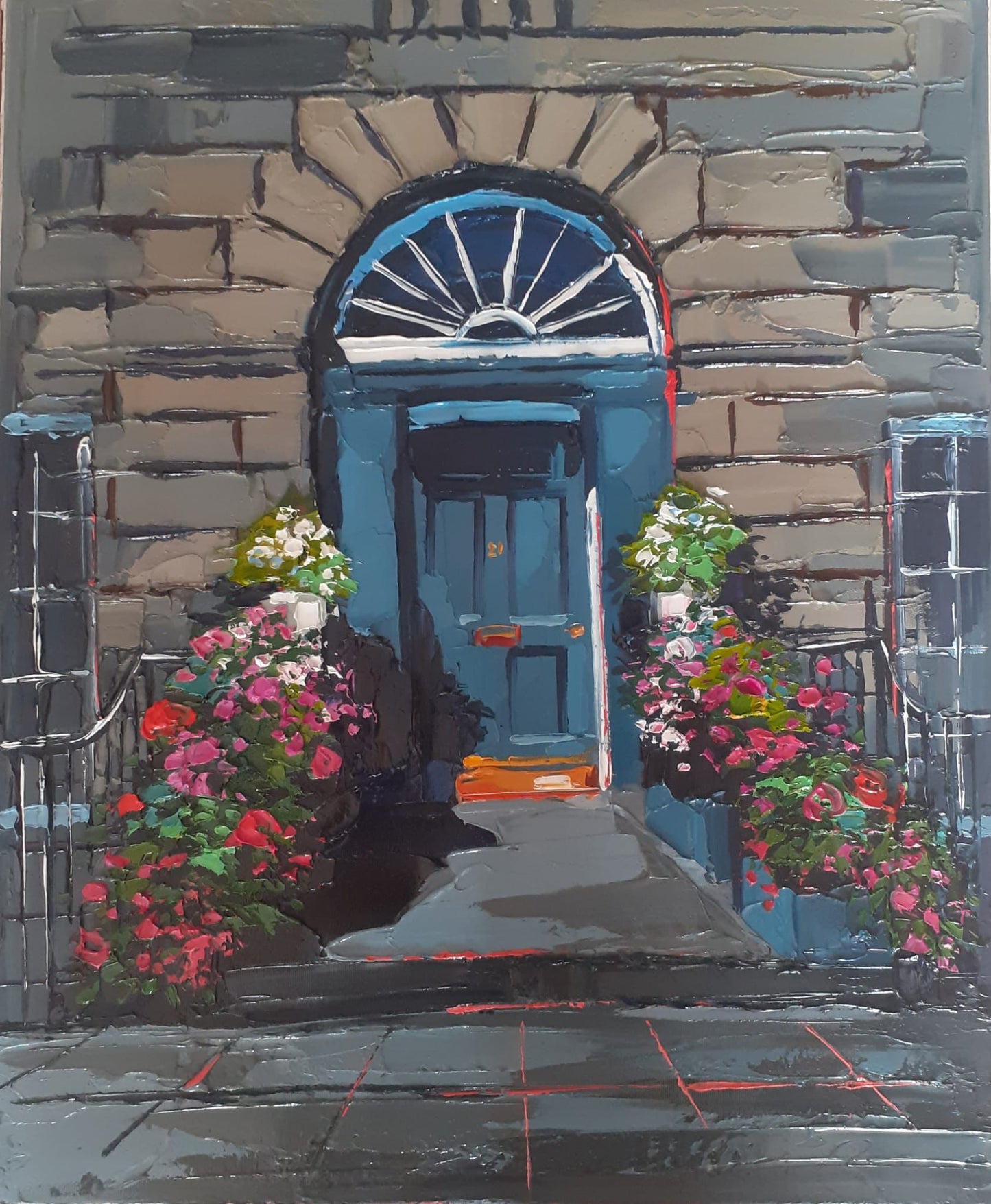 Original Edinburgh Doorway Blooms by Lynn Rodgie