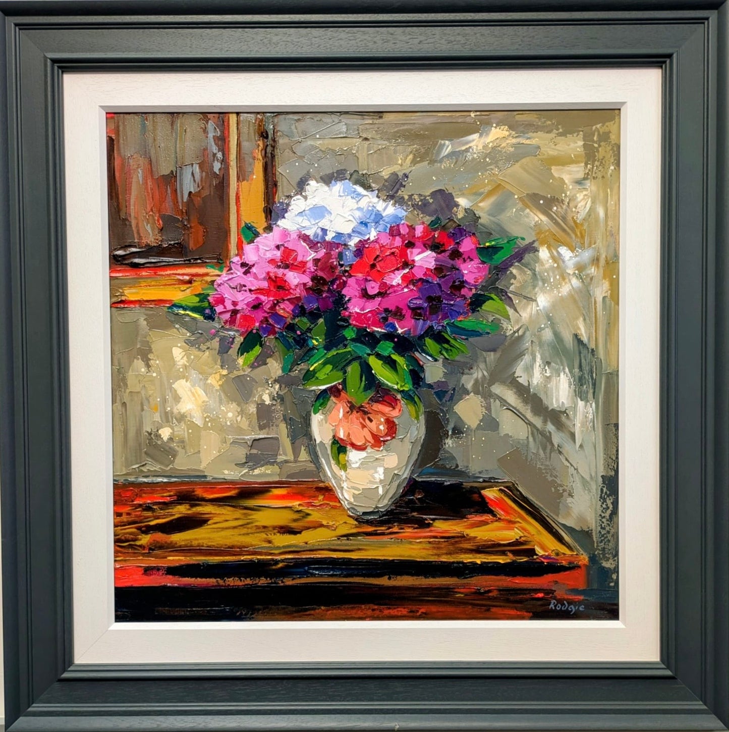 Original Hibiscus Moorcroft Vase by Lynn Rodgie