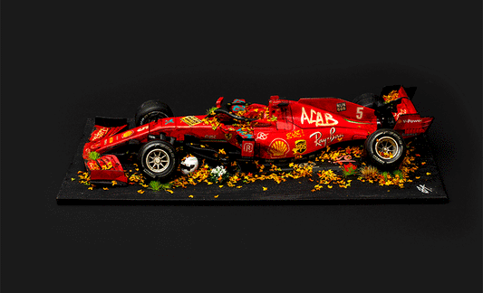 Original F1 Ferrari Scuderia No. 5 - 2020 Vettel Sculpture by JJ Adams