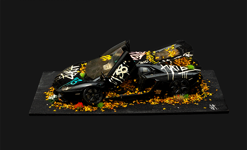 Original Lamborghini Aventador LP 700-4 Sculpture by JJ Adams