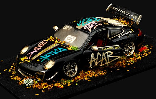 Original Porsche 911 - GT3 RS - Black Sculpture by JJ Adams