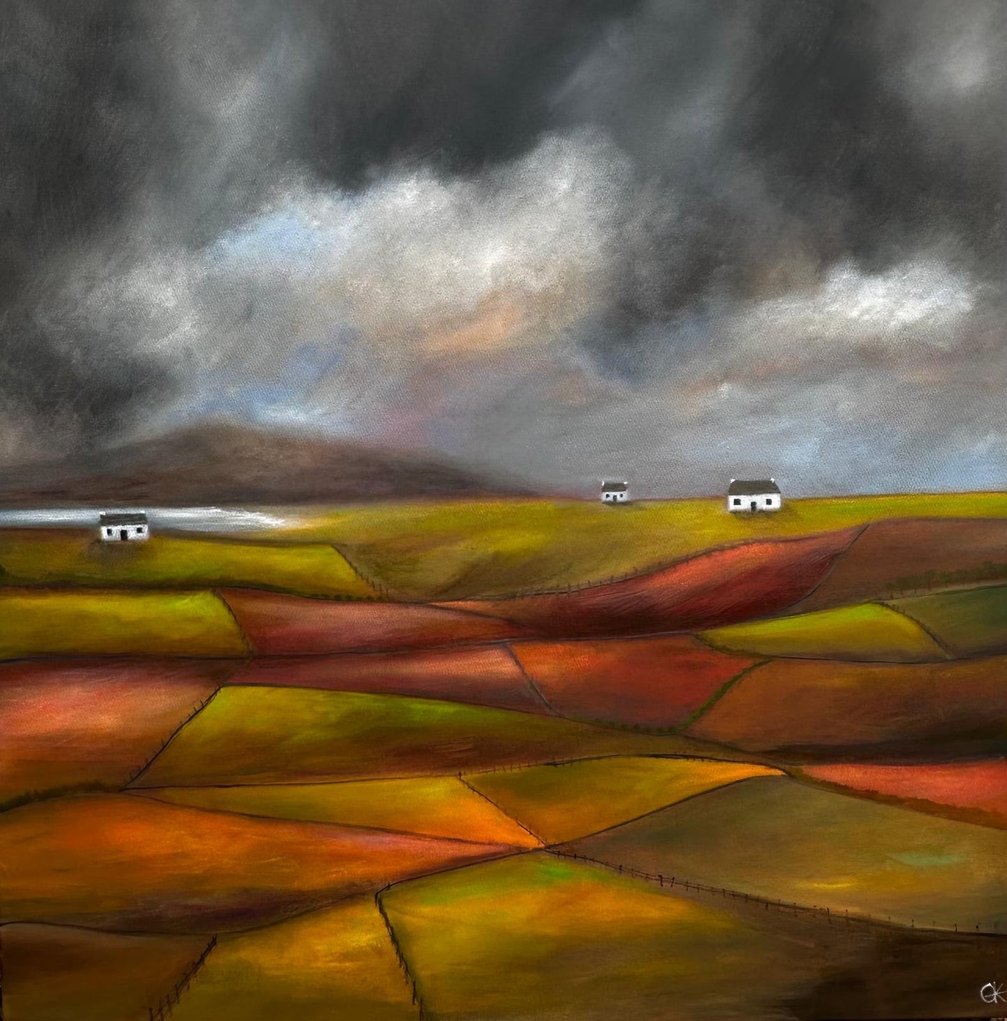 Original Patchwork Fields by Gill Knight