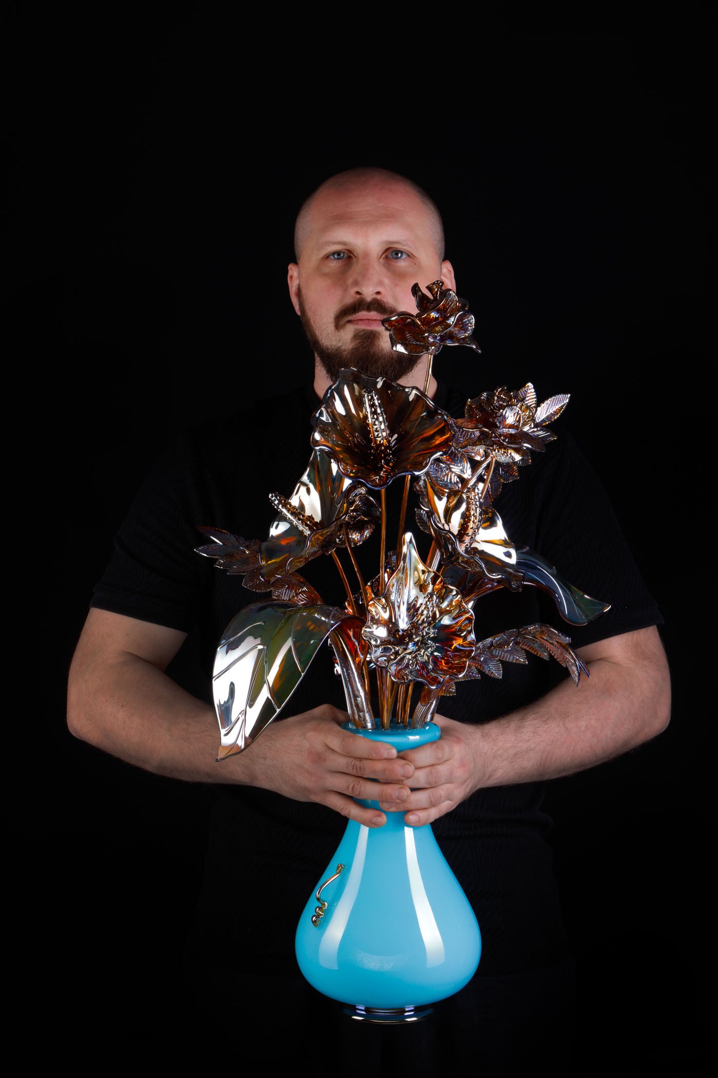 Original Bicromatic Blooms VII Sculpture by Elliot Walker