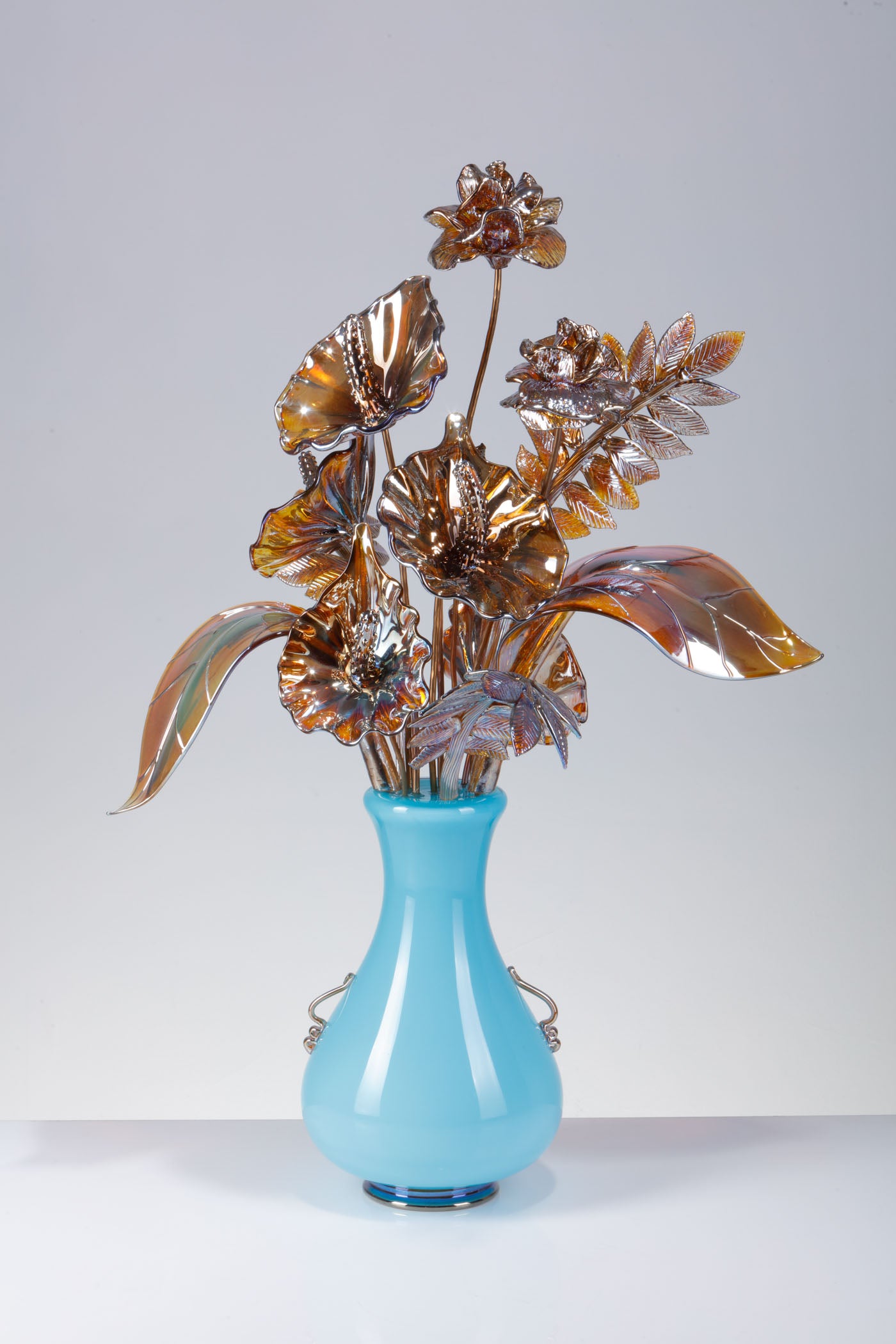 Original Bicromatic Blooms VII Sculpture by Elliot Walker
