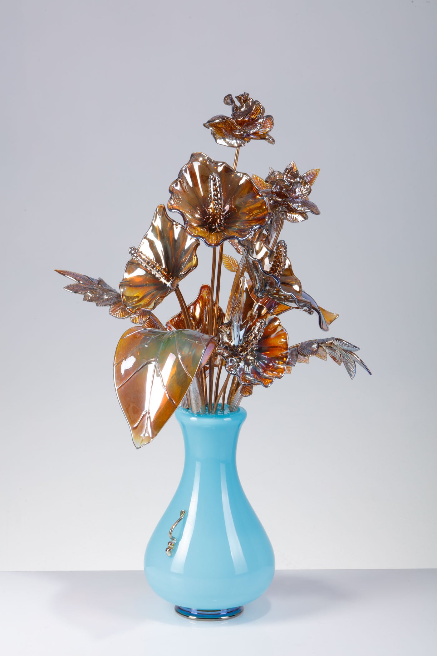 Original Bicromatic Blooms VII Sculpture by Elliot Walker