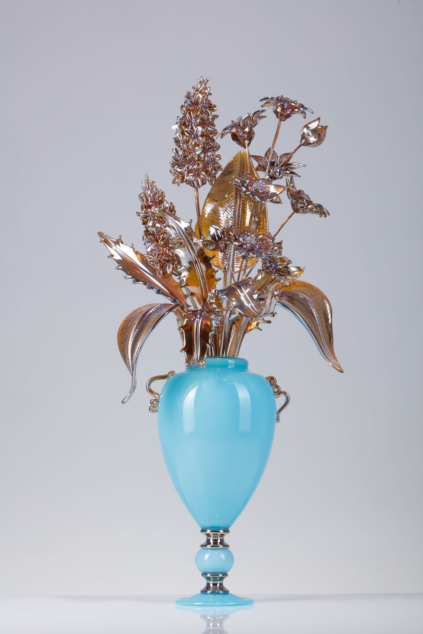 Original Bicromatic Blooms VI Sculpture by Elliot Walker