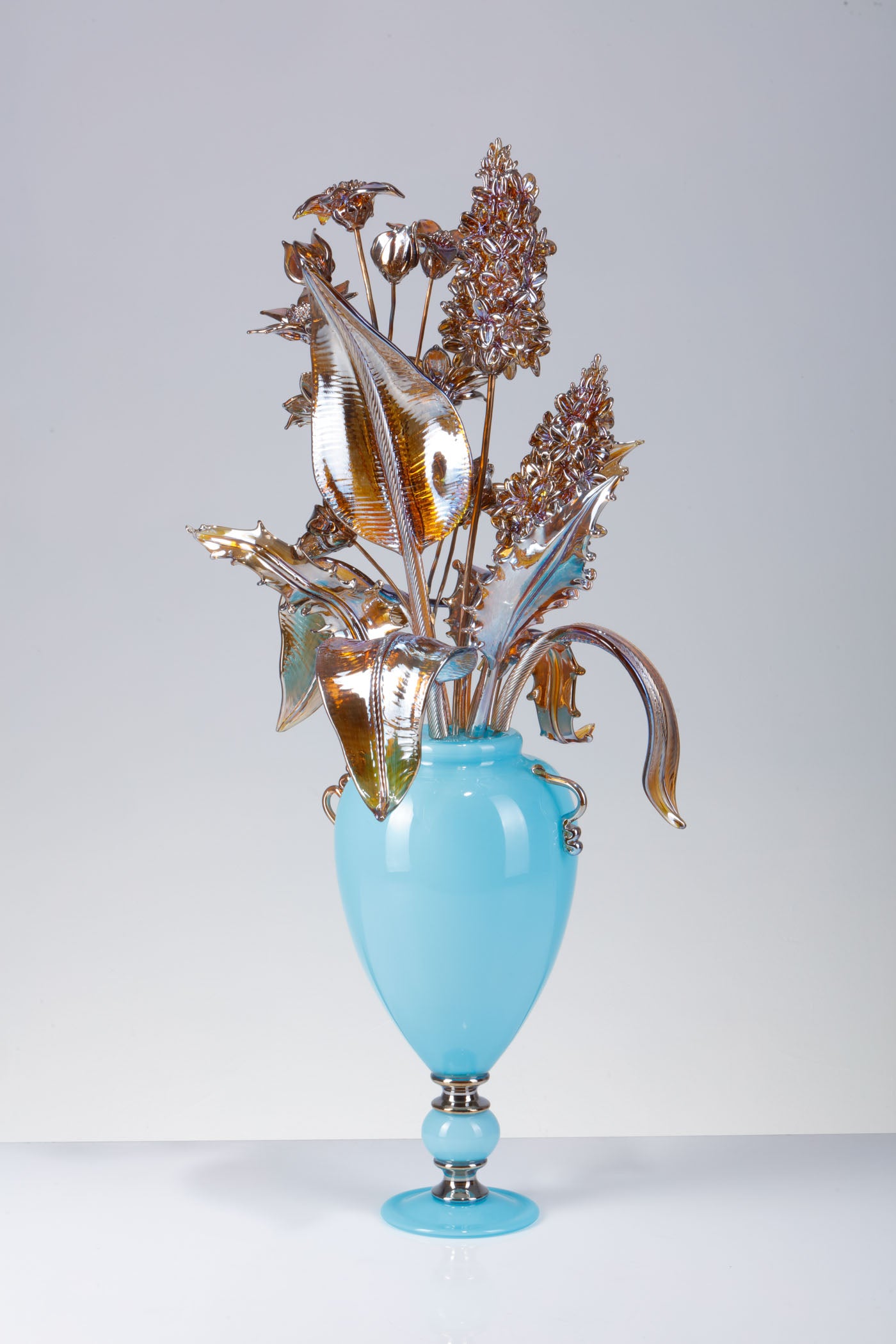 Original Bicromatic Blooms VI Sculpture by Elliot Walker