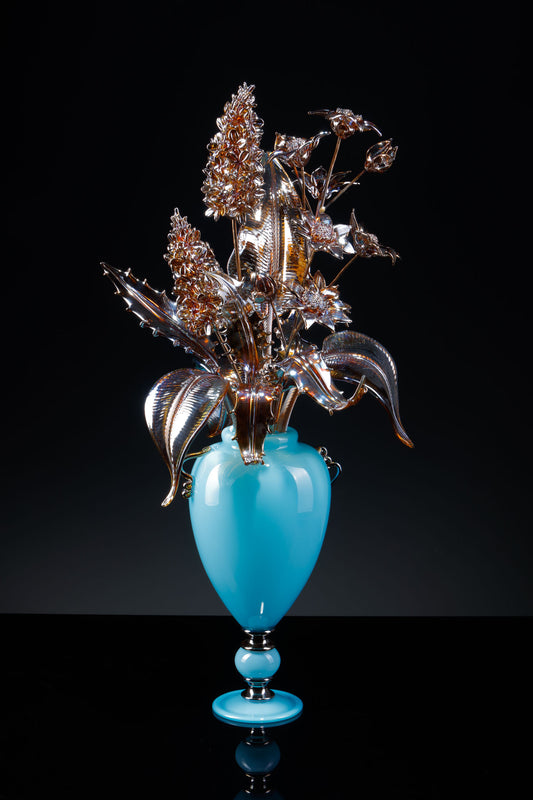 Original Bicromatic Blooms VI Sculpture by Elliot Walker