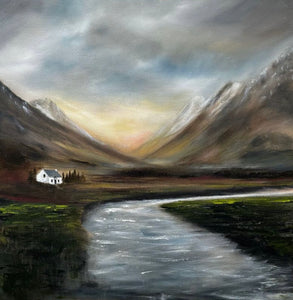 Original The Wee White House Glencoe by Gill Knight
