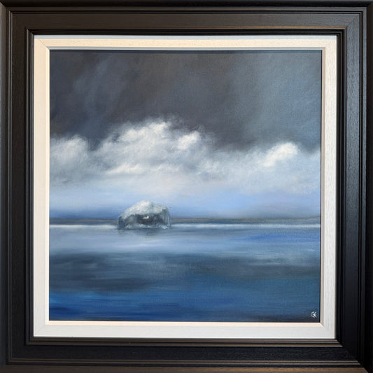 Bass Rock in Blue by Gill Knight