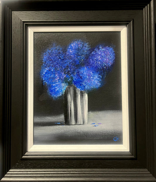 Original Blue Hydrangeas by Gill Knight