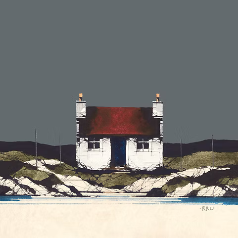 Cottage on the Beach by Ron Lawson