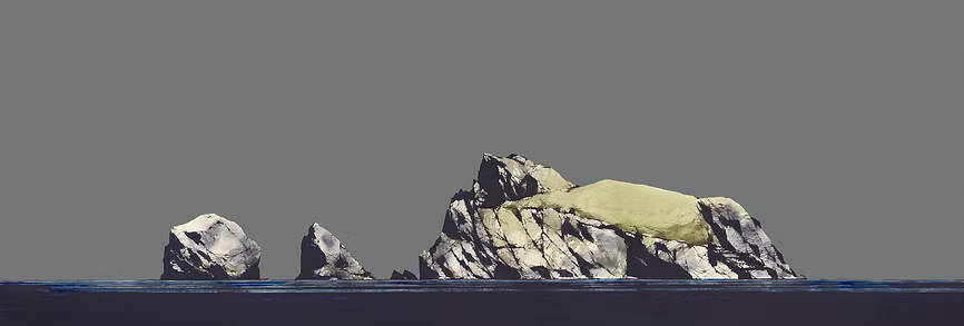 Tourist Boat Passing Boreray & The Stacs, St Kilda by Ron Lawson