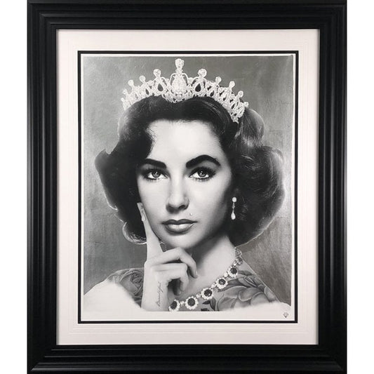 Elizabeth Taylor (Black and White) Paltinum by JJ Adams