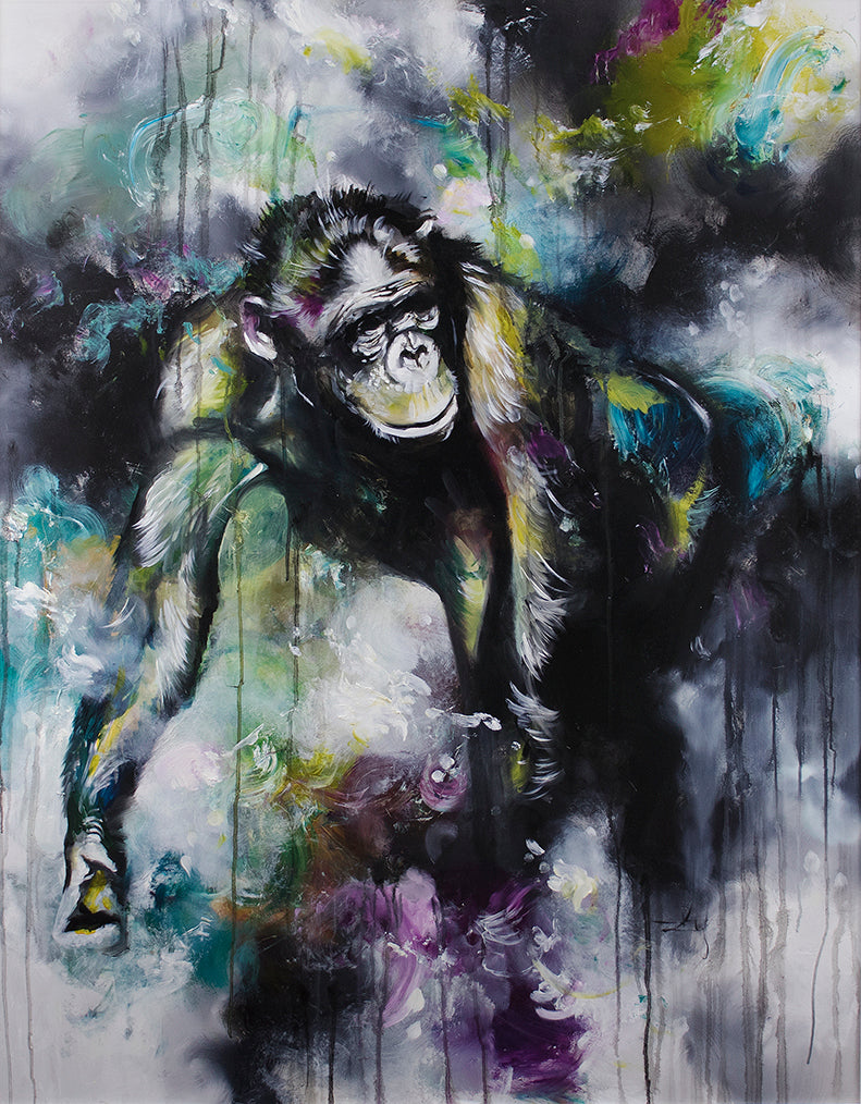 Alpha (Chimpanzee) by Katy Jade Dobson