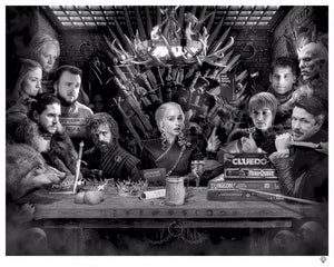 Board Game of Thrones Black and White by JJ Adams