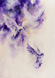 Dioxadine - Purple Birds by Katy Jade Dobson