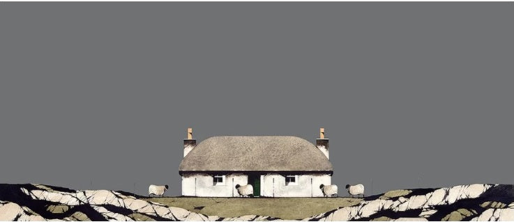 North Uist Thatched Cottage by Ron Lawson