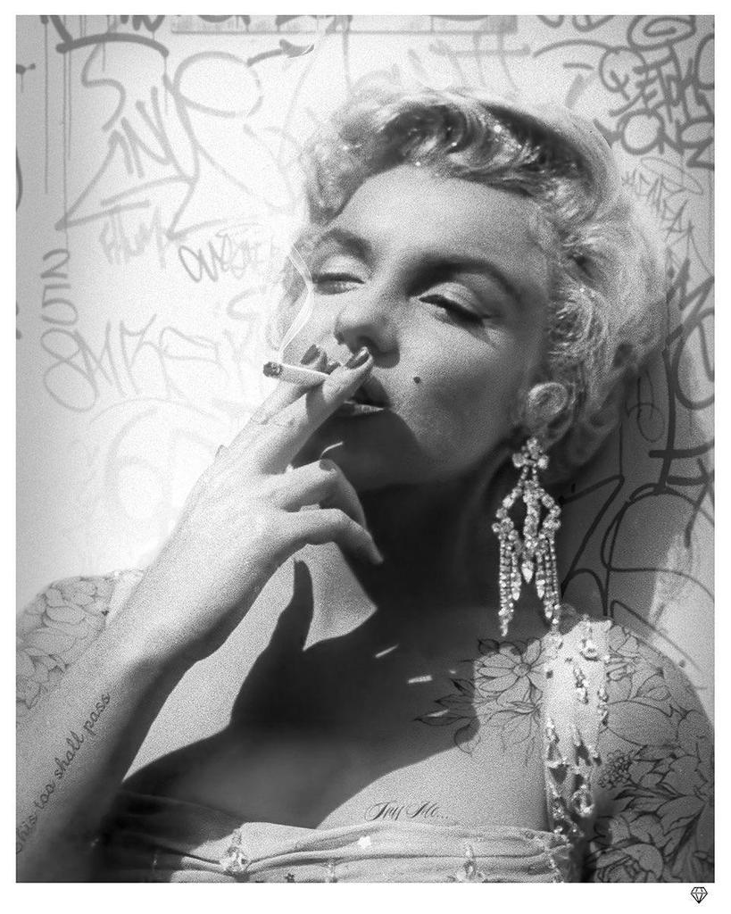 Smoking Gun - Marilyn Monroe (Black & White) by JJ Adams