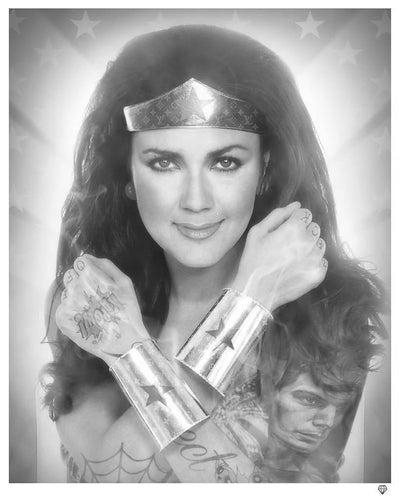 Wonder Woman (Black and White) - LAST ONE REMAINING by JJ Adams