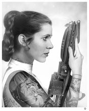 Your Worshipfulness (Princess Leia) Black and White by JJ Adams